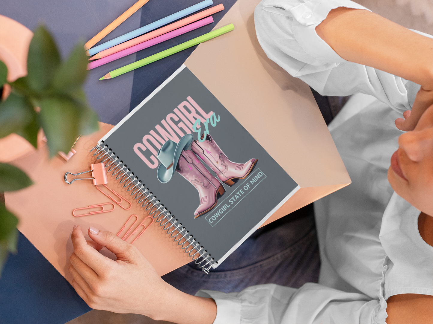 Cowgirl Era Spiral Notebook β "Cowgirl State of Mind" | Western Horse Lover Journal | Rodeo & Equestrian Gift | Ruled Lined Journal for Equestrians & Horse Enthusiasts