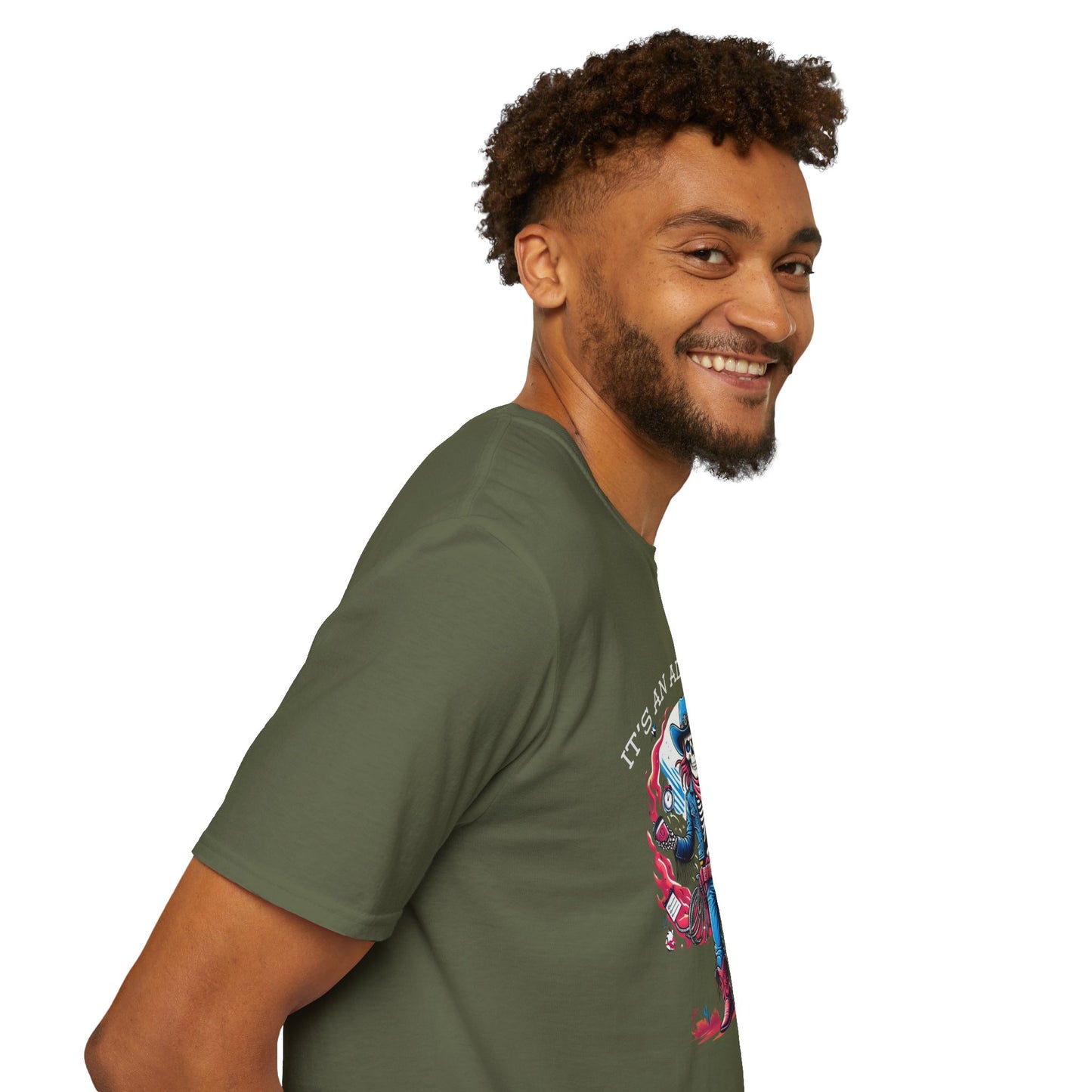 It’s an ADHD Thing – Skeleton Cowboy/Cowgirl T-Shirt | Unisex Softstyle Tee | Neurodiversity Awareness | ADHD & Autism Spectrum